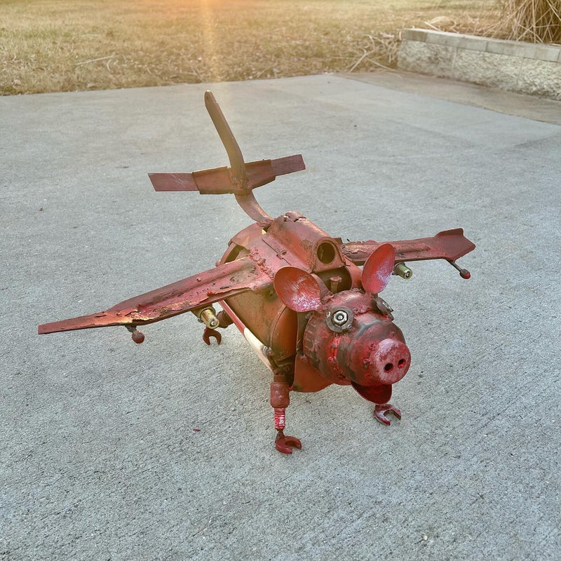 When Pigs Fly! - Welded Sculpture - Local Pickup Only Shell Shocked Art