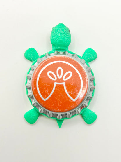 Agua Water (Red) - Bottle Cap Magnet Turtle Shell Shocked Art