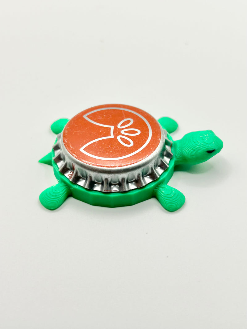 Agua Water (Red) - Bottle Cap Magnet Turtle Shell Shocked Art