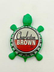 Charleston Brown Ale - Bottle Cap Magnet Turtle Shell Shocked Art