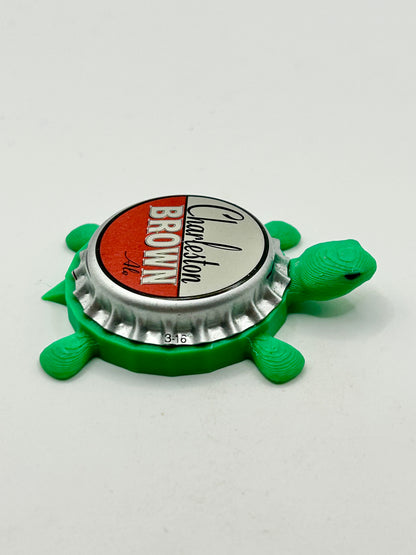 Charleston Brown Ale - Bottle Cap Magnet Turtle Shell Shocked Art