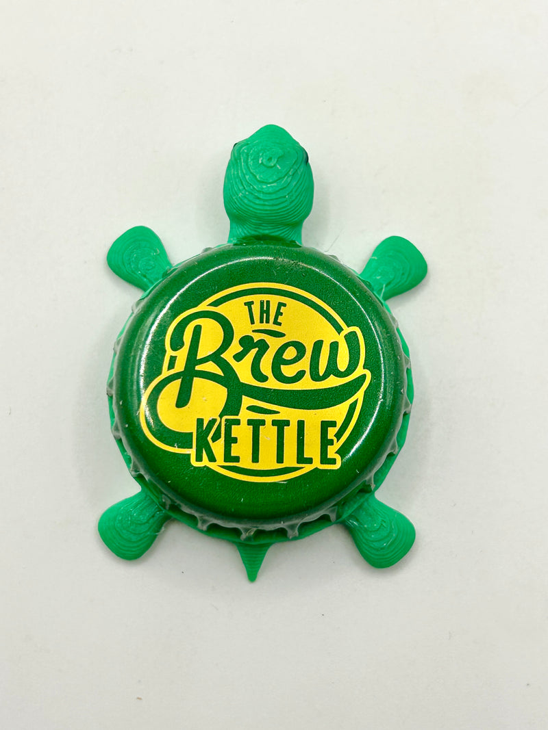 The Brew Kettle - Bottle Cap Magnet Turtle Shell Shocked Art