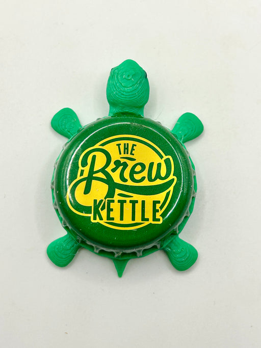 The Brew Kettle - Bottle Cap Magnet Turtle Shell Shocked Art