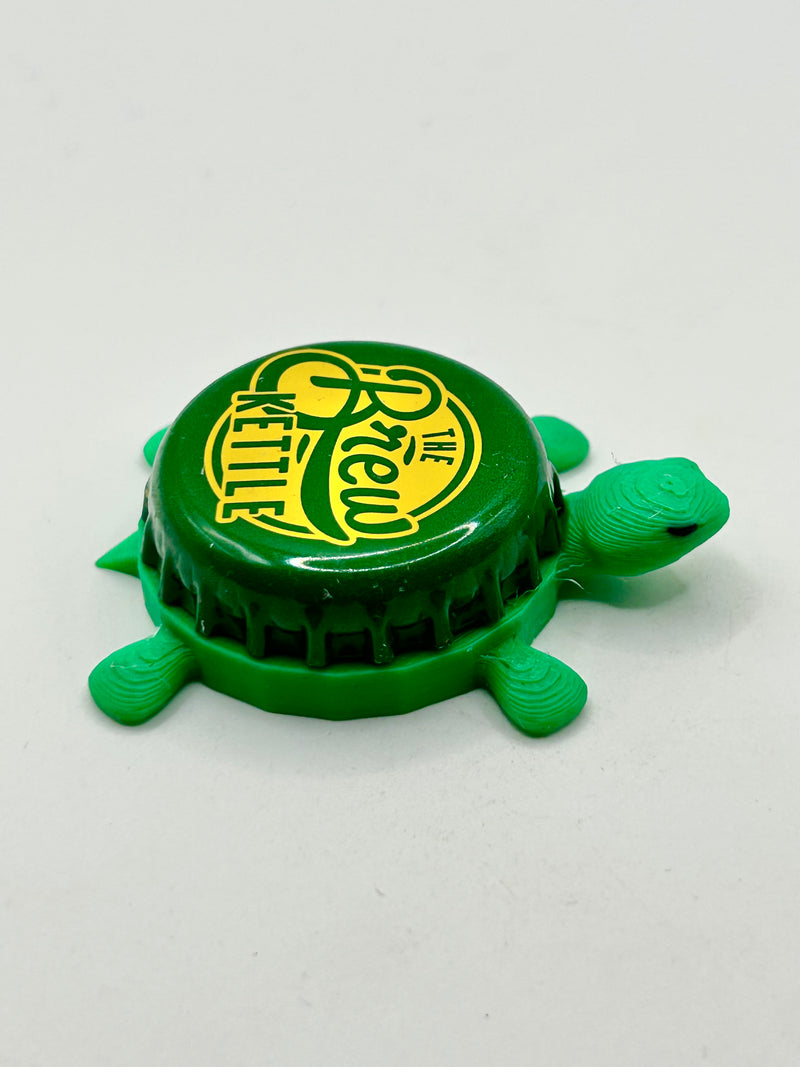 The Brew Kettle - Bottle Cap Magnet Turtle Shell Shocked Art