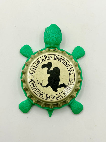 Buzzards Bay Brewing - Bottle Cap Magnet Turtle Shell Shocked Art