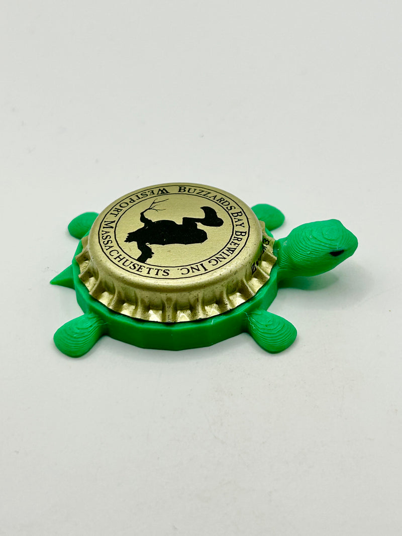 Buzzards Bay Brewing - Bottle Cap Magnet Turtle Shell Shocked Art