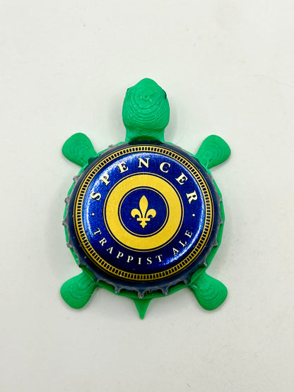 Spencer Trappist Ale - Bottle Cap Magnet Turtle Shell Shocked Art