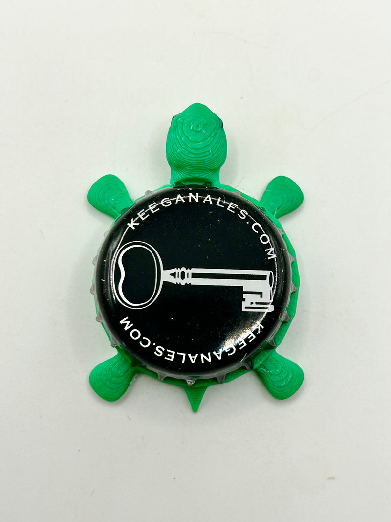 Keegan Ales - Bottle Cap Magnet Turtle Shell Shocked Art