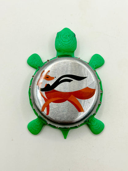 Wyndridge Farm Brewing - Bottle Cap Magnet Turtle Shell Shocked Art
