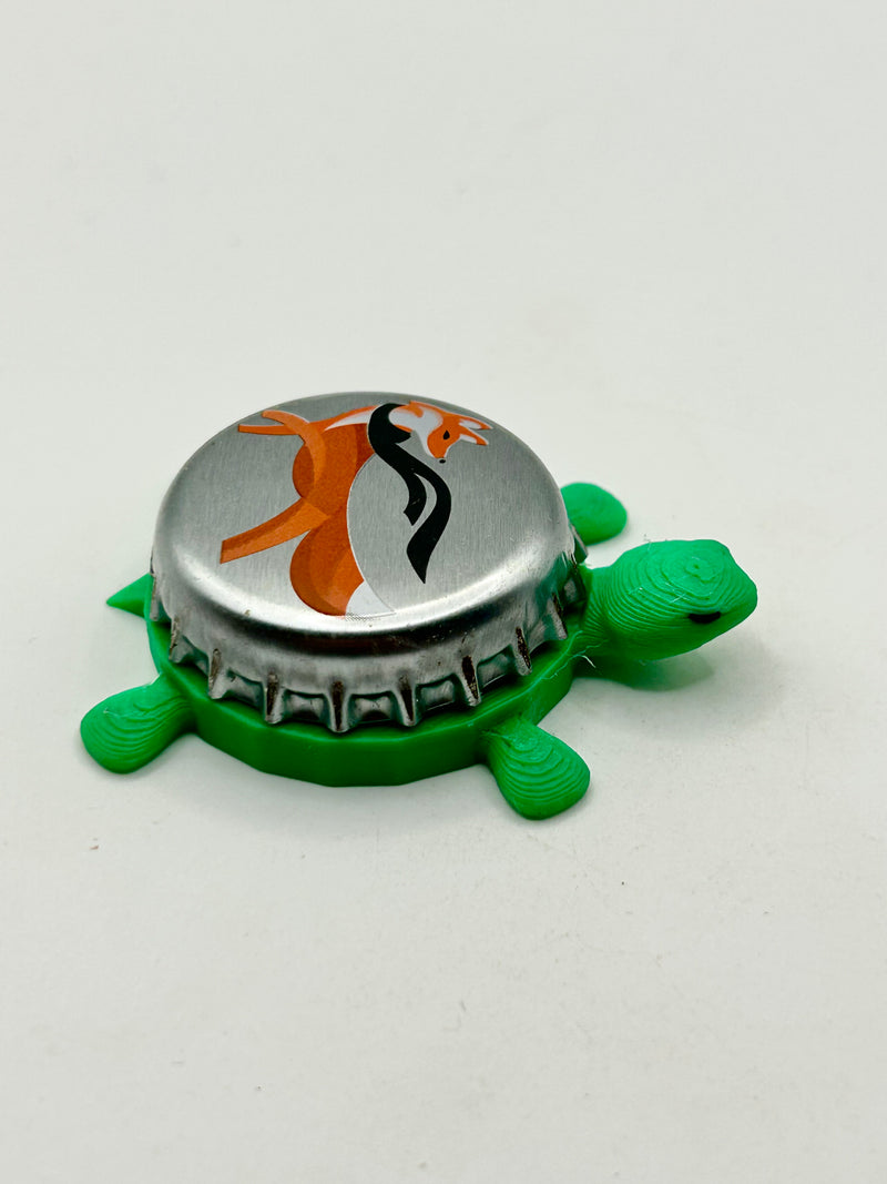 Wyndridge Farm Brewing - Bottle Cap Magnet Turtle Shell Shocked Art