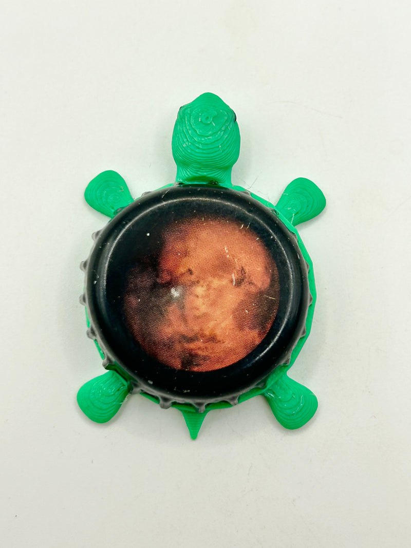 Bell's Mars (Planet) - Bottle Cap Magnet Turtle Shell Shocked Art