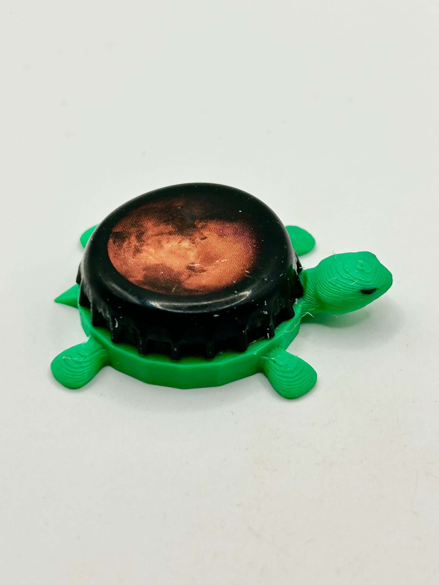 Bell's Mars (Planet) - Bottle Cap Magnet Turtle