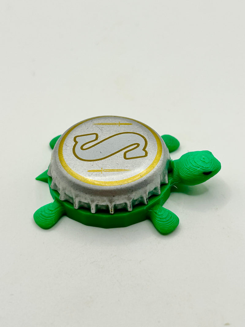 Southampton - Bottle Cap Magnet Turtle Shell Shocked Art