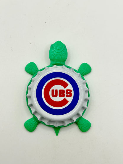 Chicago Cubs - Bottle Cap Magnet Turtle Shell Shocked Art