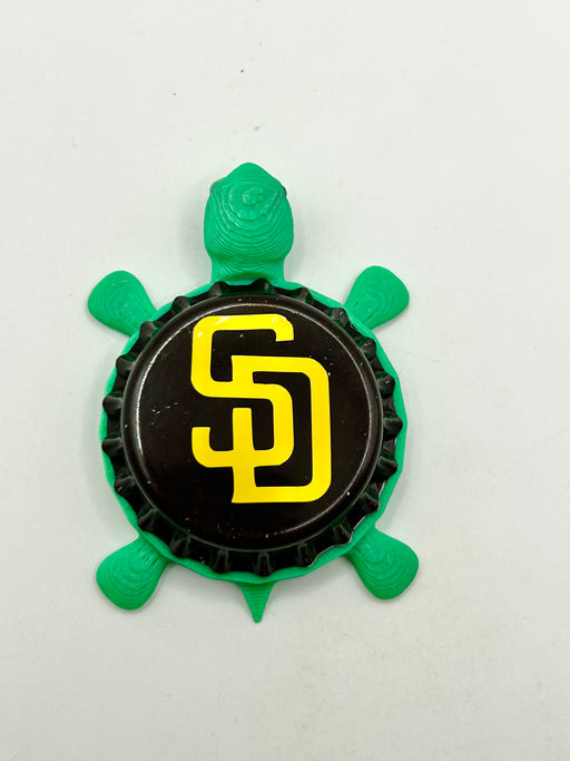 San Diego Padres - Bottle Cap Magnet Turtle Shell Shocked Art