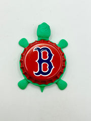 Boston Red Sox - Bottle Cap Magnet Turtle Shell Shocked Art