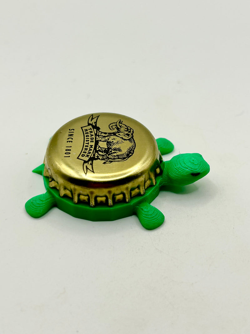 Crabbies, Gold (John Crabbies) - Bottle Cap Magnet Turtle Shell Shocked Art
