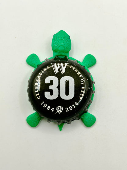 Widmer Brothers Brewing (30 Years) - Bottle Cap Magnet Turtle Shell Shocked Art