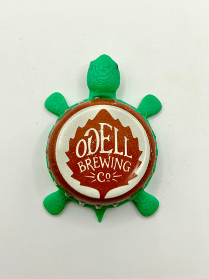 Odell Brewing Co (Orange) - Bottle Cap Magnet Turtle Shell Shocked Art