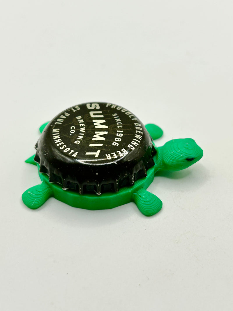 Summit (Since 1986, Brown) - Bottle Cap Magnet Turtle Shell Shocked Art
