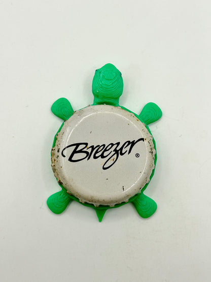 Bacardi Breezer (White) - Bottle Cap Magnet Turtle Shell Shocked Art