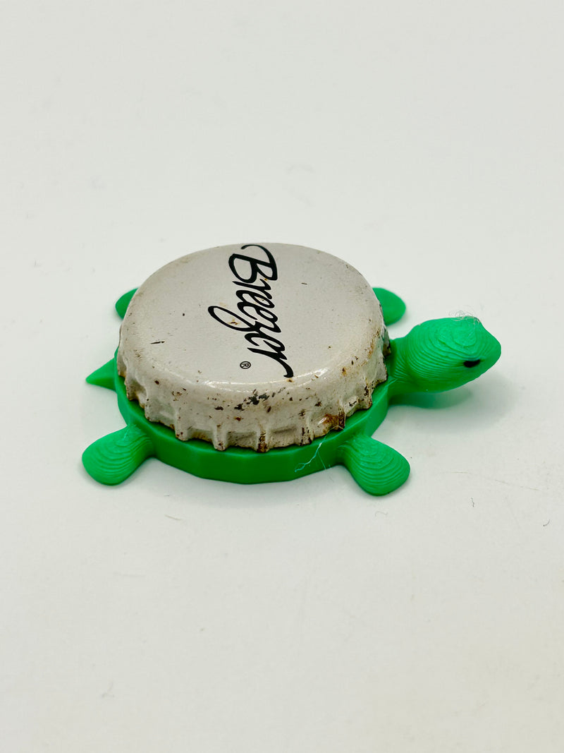 Bacardi Breezer (White) - Bottle Cap Magnet Turtle Shell Shocked Art