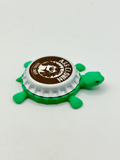 Ass Clown Brewing - Bottle Cap Magnet Turtle Shell Shocked Art