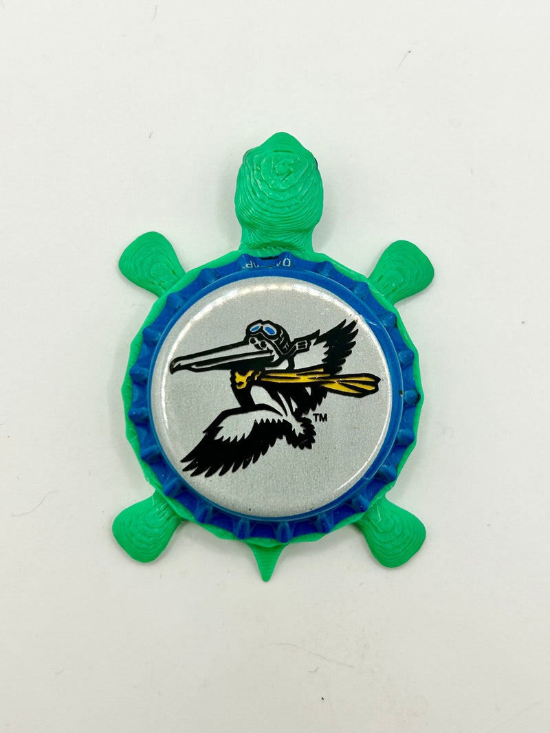 Charleston Brewing - Bottle Cap Magnet Turtle Shell Shocked Art