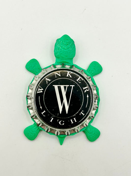 Wanker Light Beer - Bottle Cap Magnet Turtle