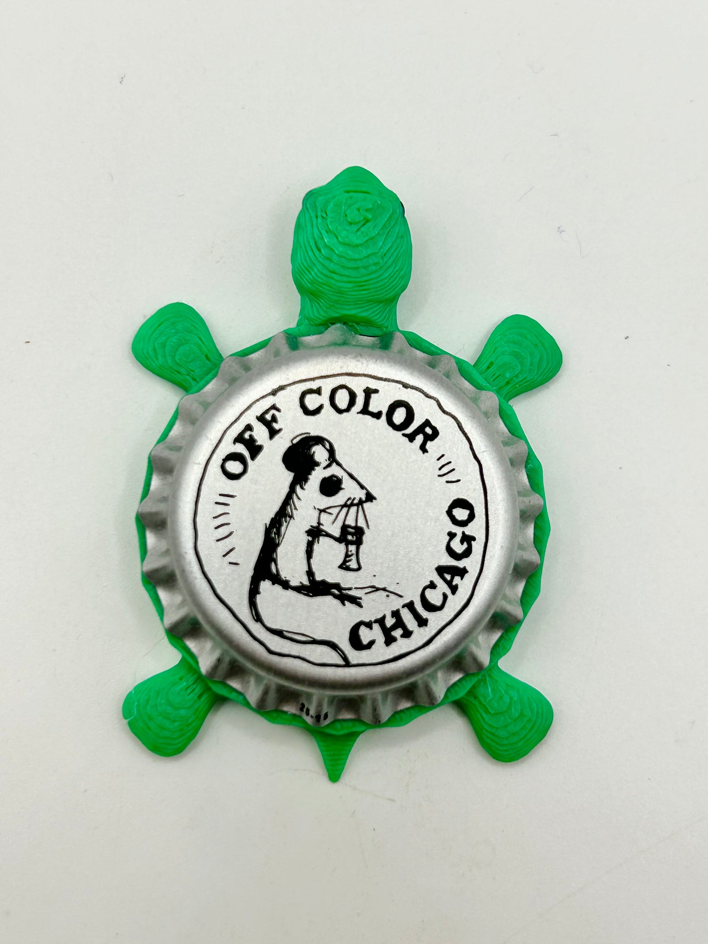 Off Color Brewing - Bottle Cap Magnet Turtle
