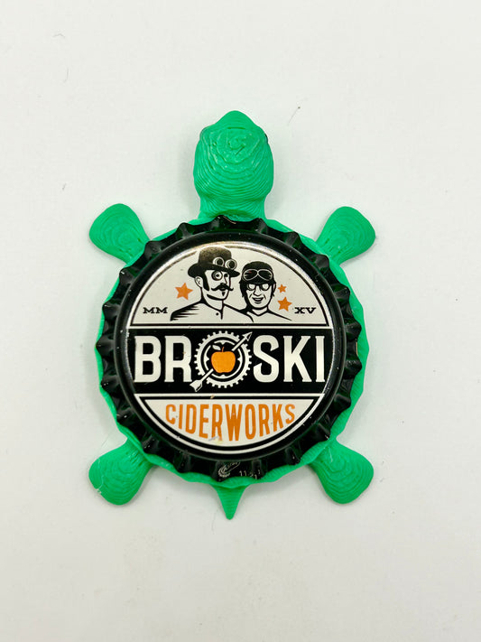Broski Ciderworks - Bottle Cap Magnet Turtle
