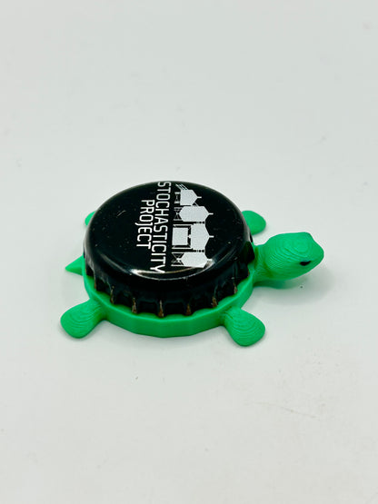 Stochasticity Project - Bottle Cap Magnet Turtle Shell Shocked Art