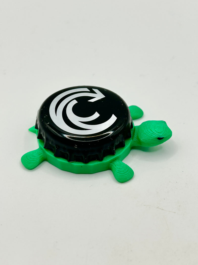 Breakside Brewery - Bottle Cap Magnet Turtle Shell Shocked Art