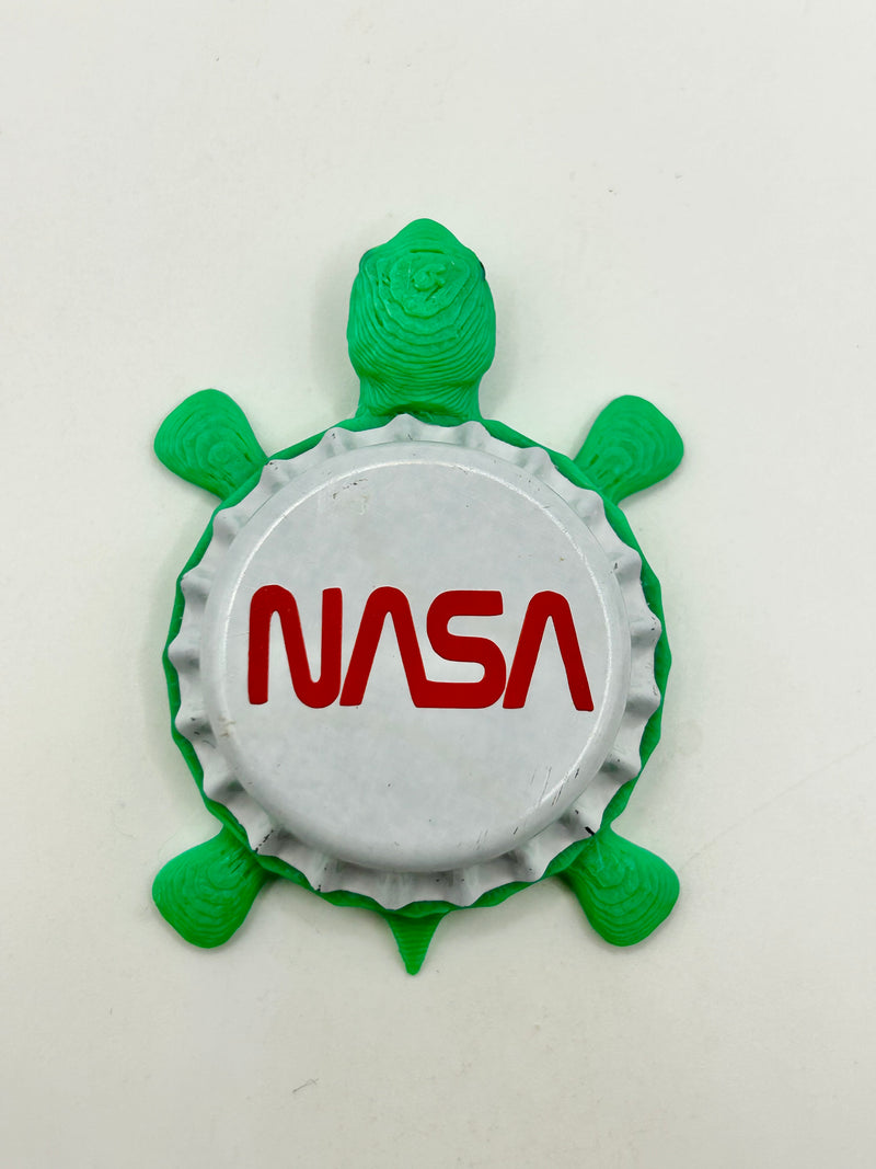 NASA - Bottle Cap Magnet Turtle Shell Shocked Art