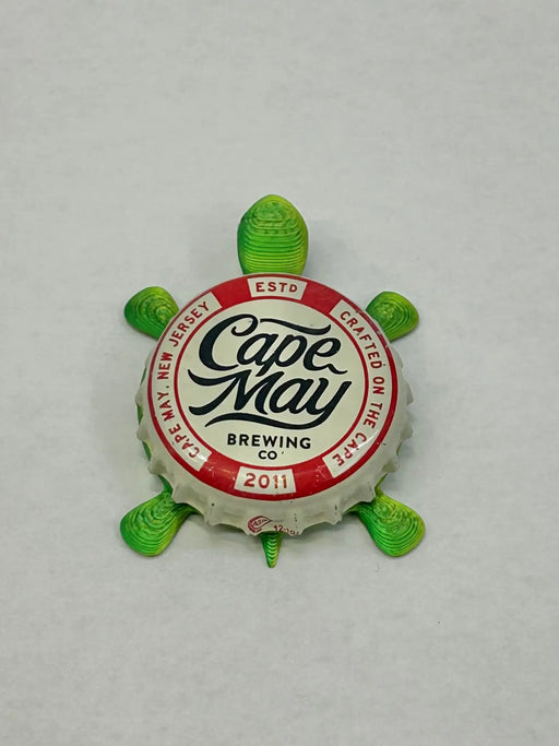 Cape May Brewing - Bottle Cap Magnet Turtle Shell Shocked Art