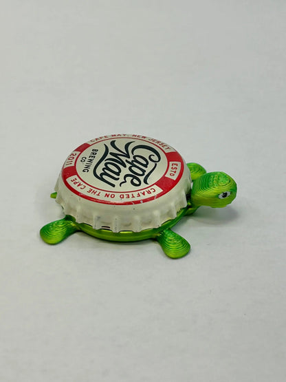 Cape May Brewing - Bottle Cap Magnet Turtle Shell Shocked Art