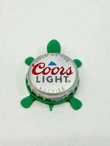 Coors Light - Bottle Cap Magnet Turtle Shell Shocked Art