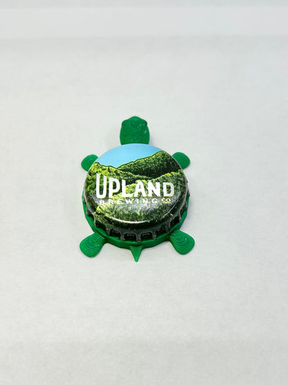 Upland Brewing Co. - Bottle Cap Magnet Turtle Shell Shocked Art
