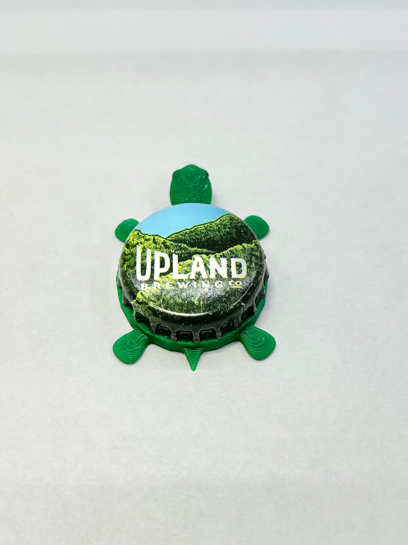 Upland Brewing Co. - Bottle Cap Magnet Turtle Shell Shocked Art