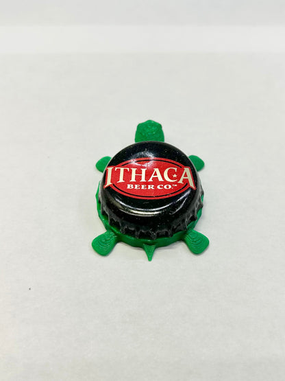 Ithaca Beer Co. - Bottle Cap Magnet Turtle Shell Shocked Art