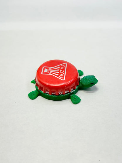 Yazoo - Bottle Cap Magnet Turtle Shell Shocked Art