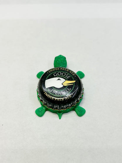 Goose Island IPA - Bottle Cap Magnet Turtle Shell Shocked Art