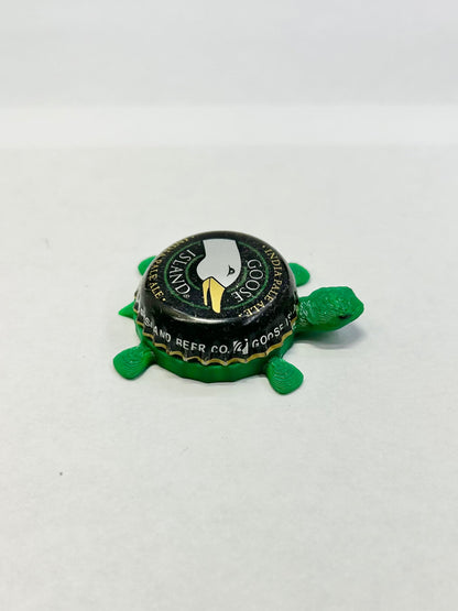Goose Island IPA - Bottle Cap Magnet Turtle Shell Shocked Art