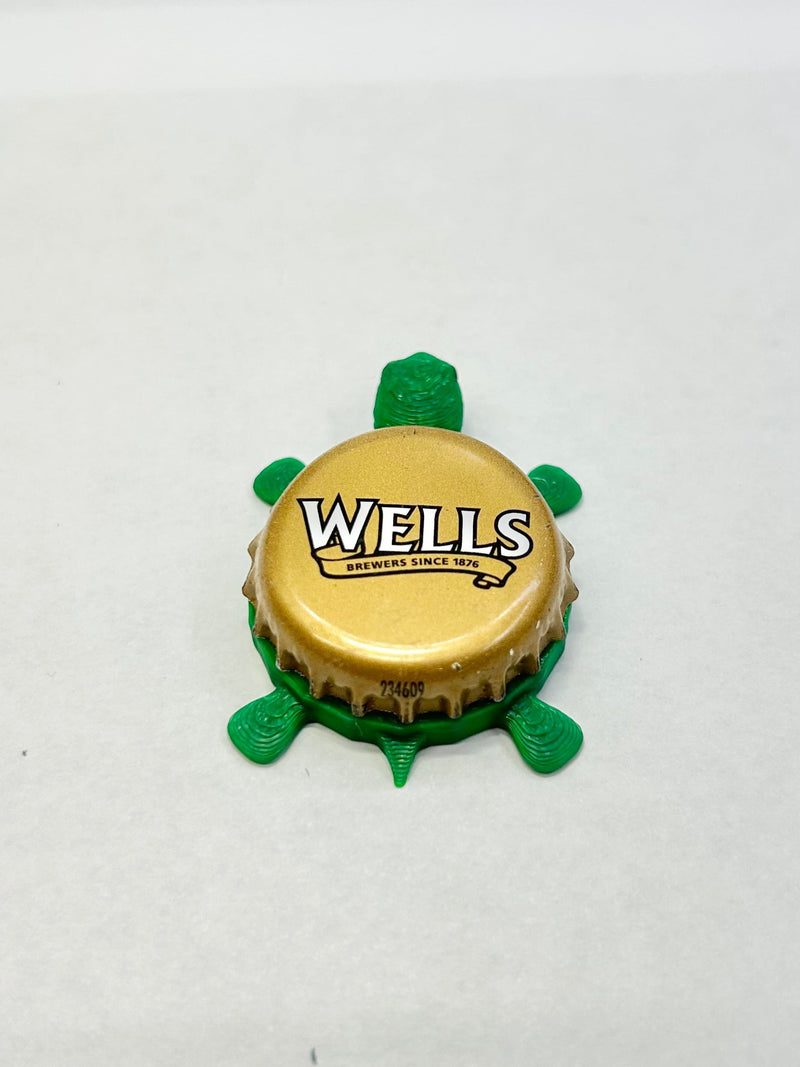 Wells Brewers - Bottle Cap Magnet Turtle Shell Shocked Art