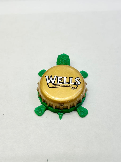 Wells Brewers - Bottle Cap Magnet Turtle Shell Shocked Art