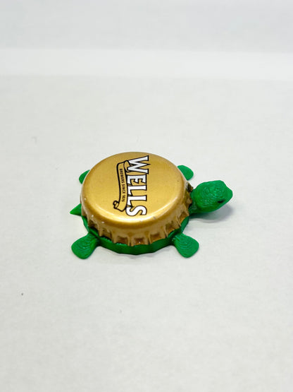 Wells Brewers - Bottle Cap Magnet Turtle Shell Shocked Art