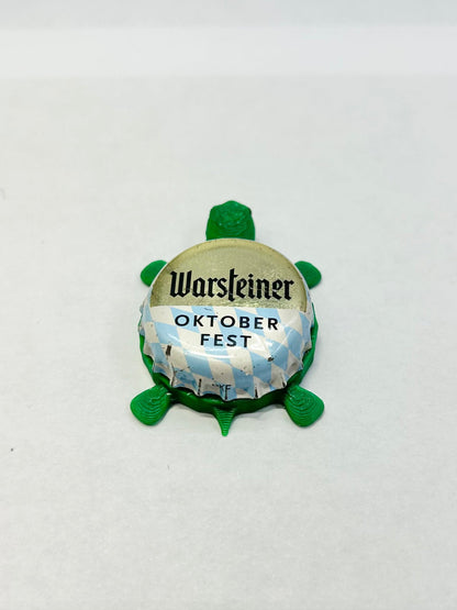 Warsteiner Oktoberfest - Bottle Cap Magnet Turtle Shell Shocked Art