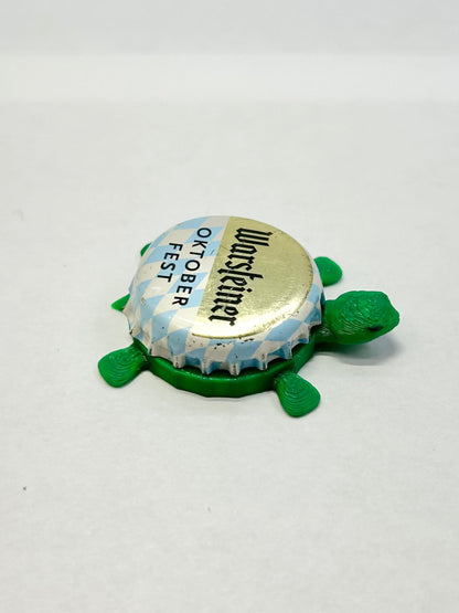 Warsteiner Oktoberfest - Bottle Cap Magnet Turtle Shell Shocked Art