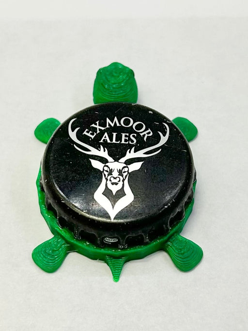 Exmoor Ales - Bottle Cap Magnet Turtle Shell Shocked Art