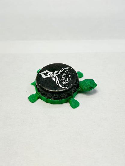 Exmoor Ales - Bottle Cap Magnet Turtle Shell Shocked Art